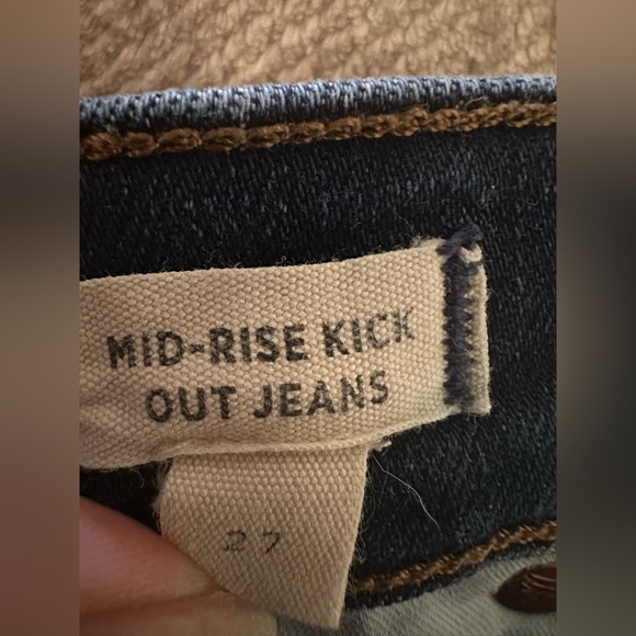Madewell Mid Rise Kick Out Crop Jeans Blue Size 27 - Picture 7 of 13